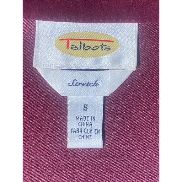 Talbots Button Up Shirt Women's Size Small Purple Polyester Blend Long Sleeve - Picture 3 of 7